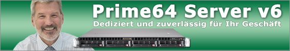 Dedizierte Server Prime64: Dedizierte Server mit hervorragender Hardwareausstattung für kleine bis mittelgroße geschäftliche Serveranwendungen.