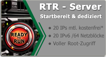RTR Server mit 20 monatlich kostenfreien IP-Adressen